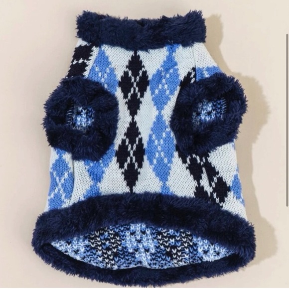 Plaid Pet Print Sweater - Picture 2 of 4
